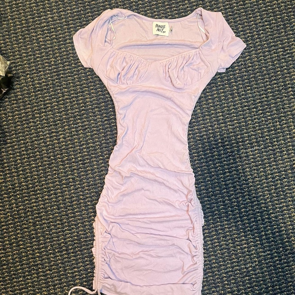 Super cute flattering cap sleeve purple princess polly dress!